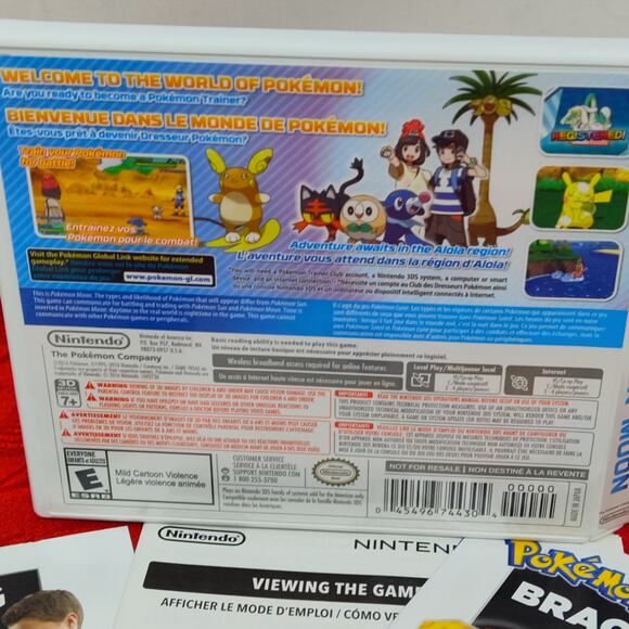Pokemon Sun & Moon (Nintendo 3DS Games) Complete w/Inserts Tested **READ** - Picture 7 of 9